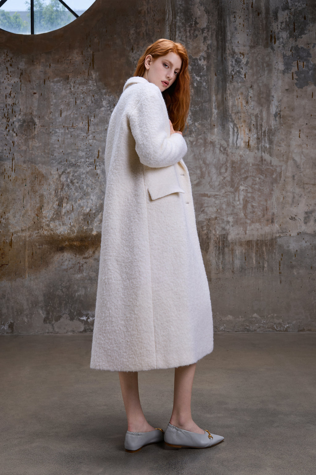 Cream Alpaca Mohair Coat