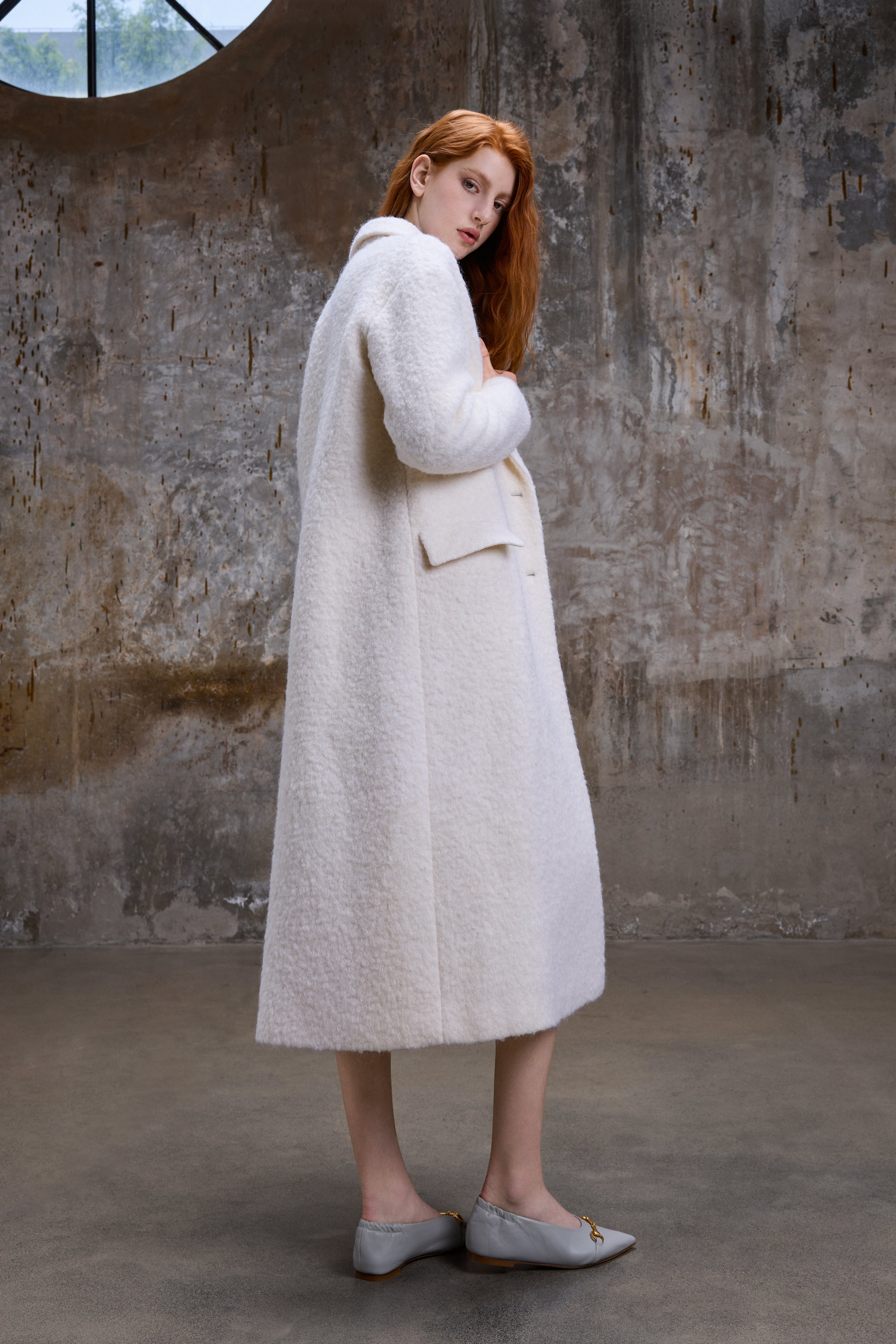 Cream Alpaca Mohair Coat