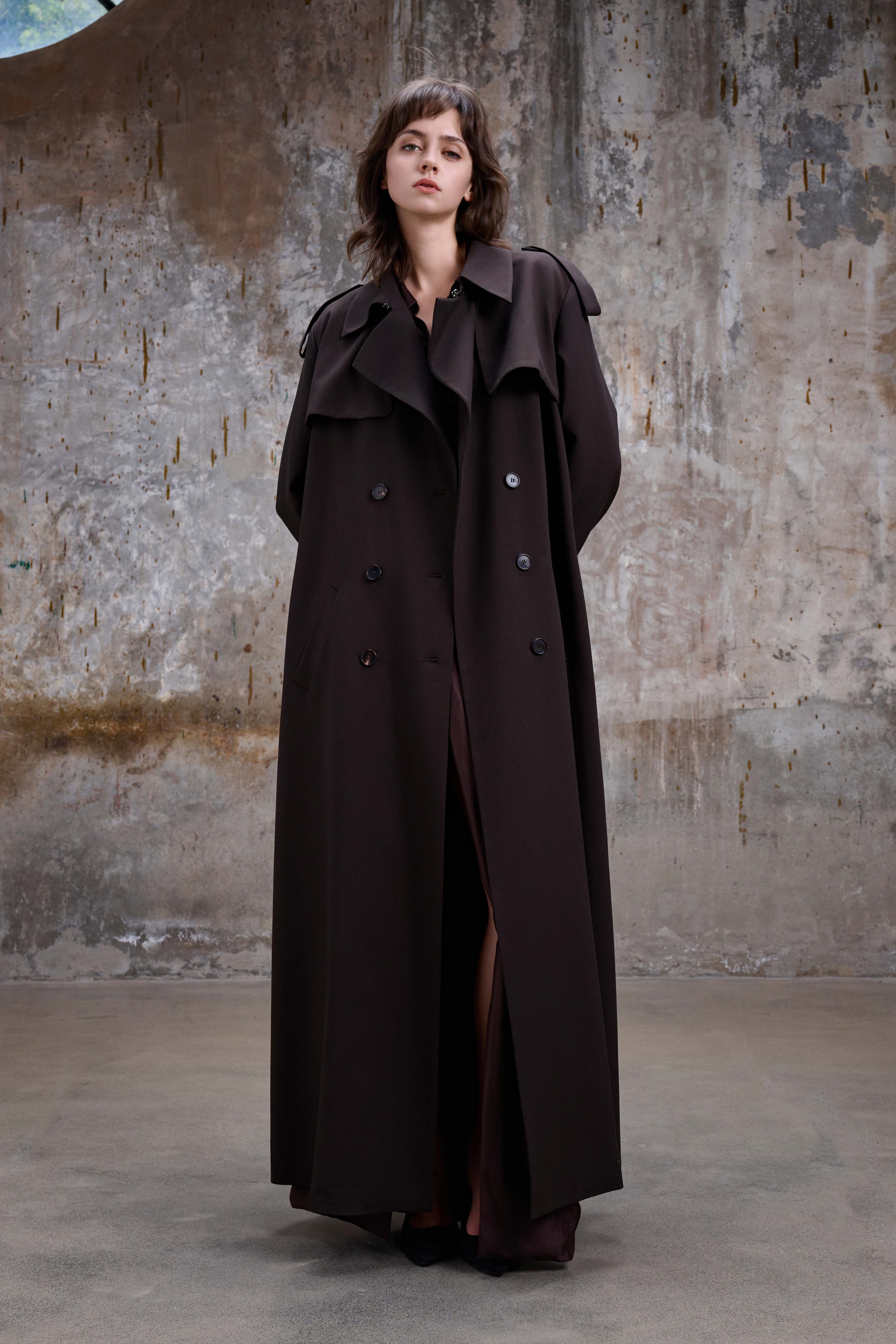 Chocolate Brown Trench