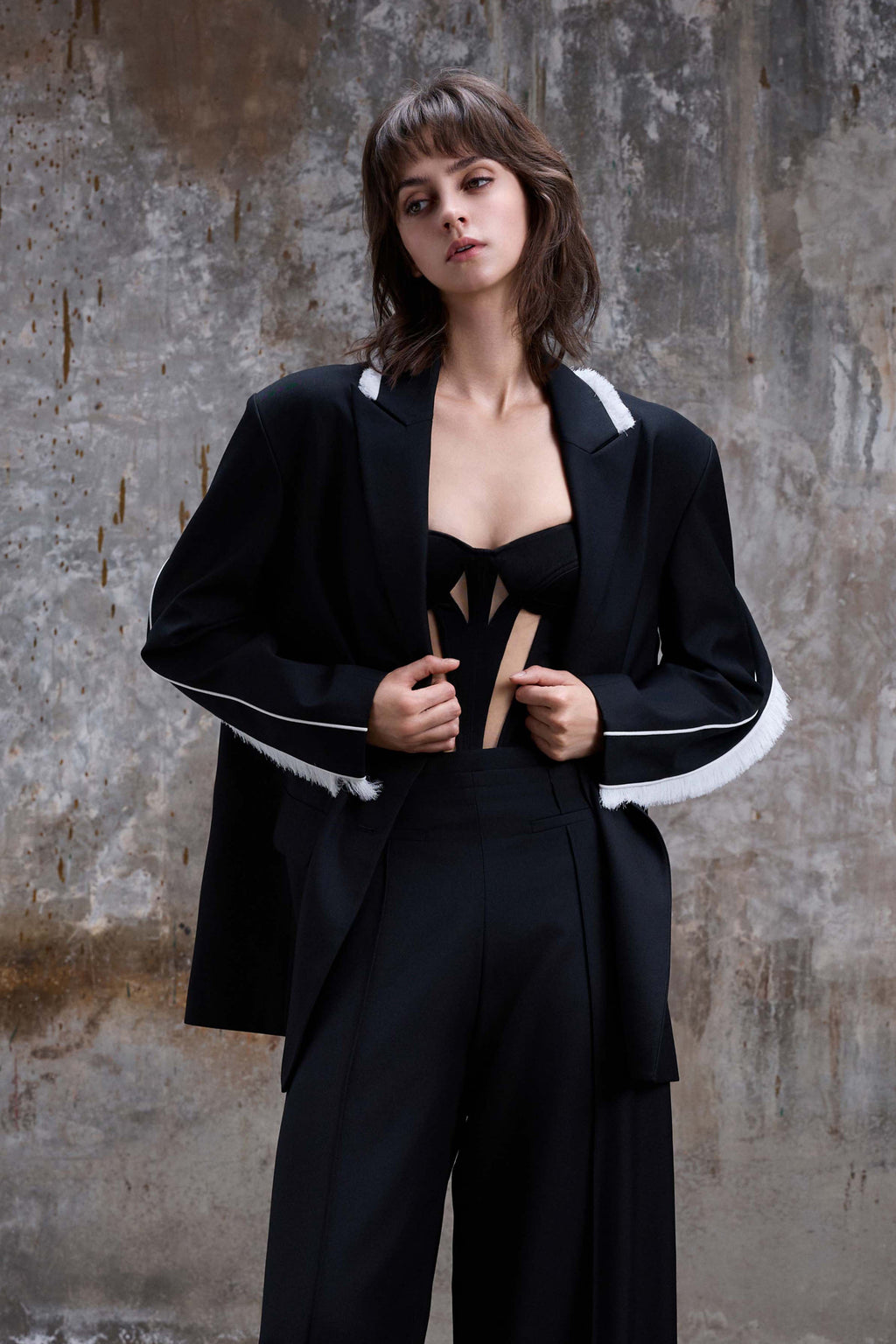 Fringed Oversized Blazer