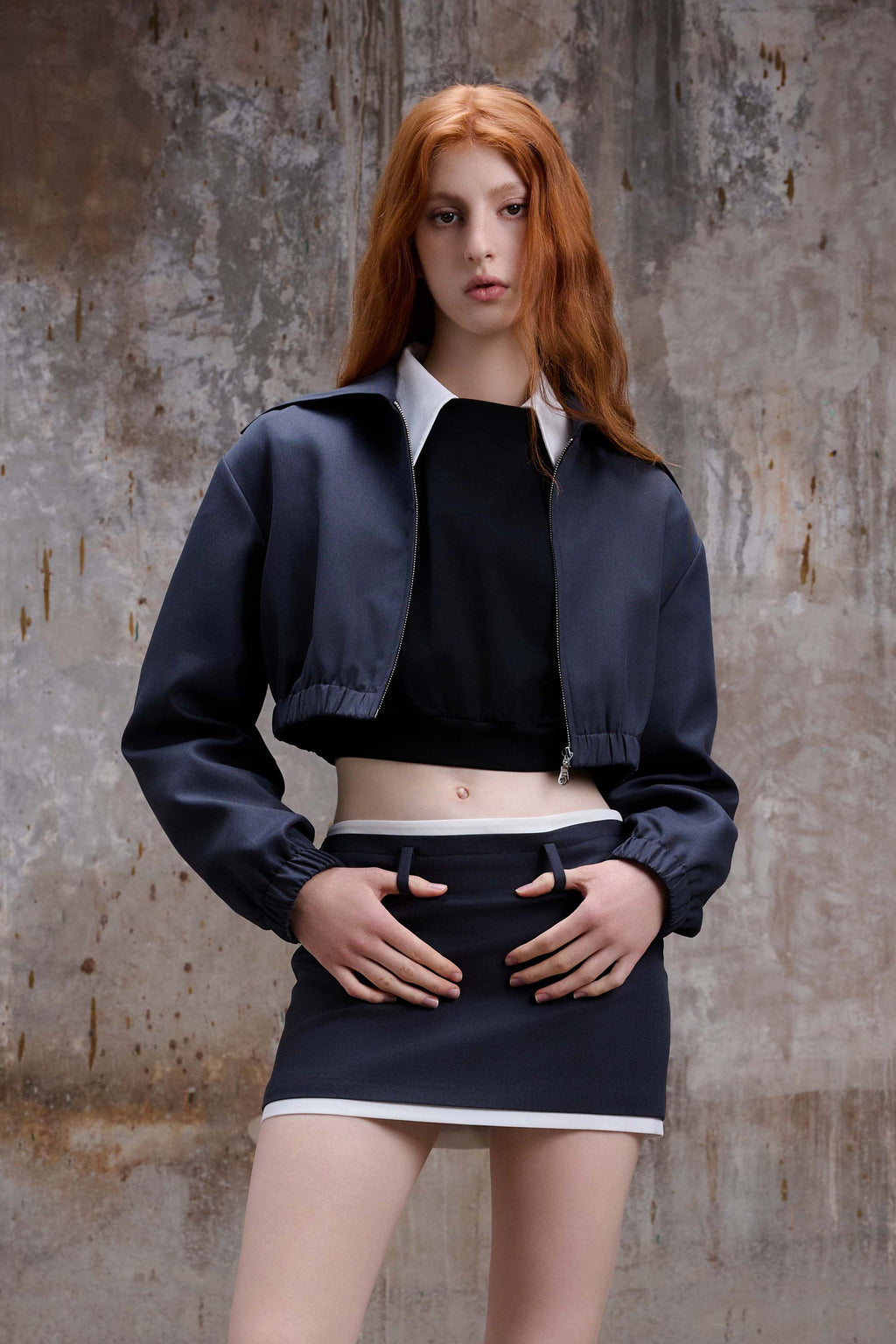 Charcoal Crop Sweater