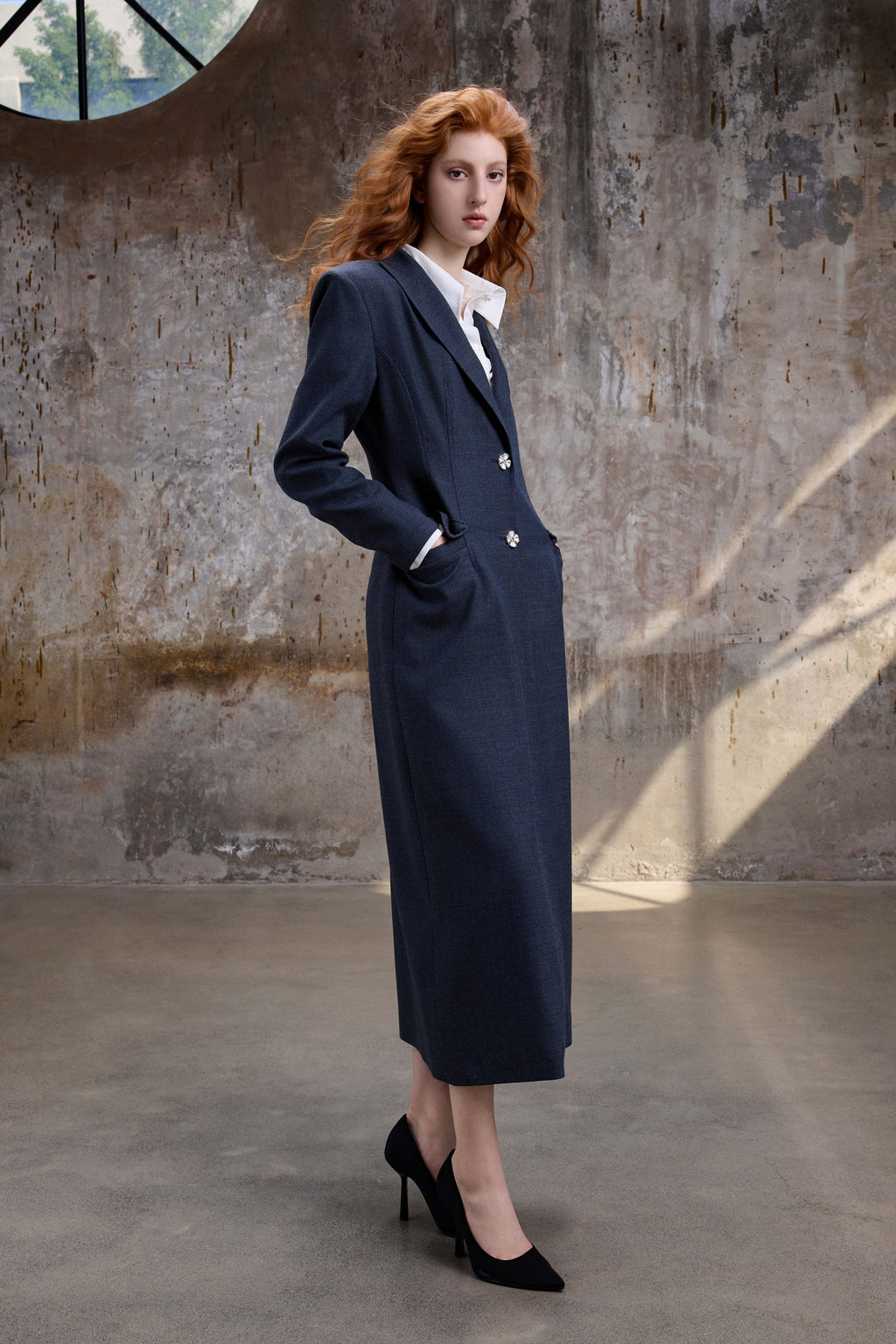 Blazer Style Maxi Coat