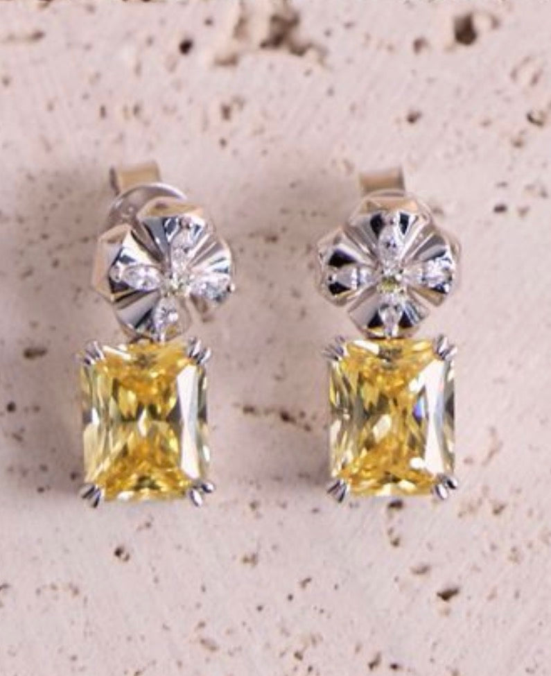 Yellow Stud Earrings