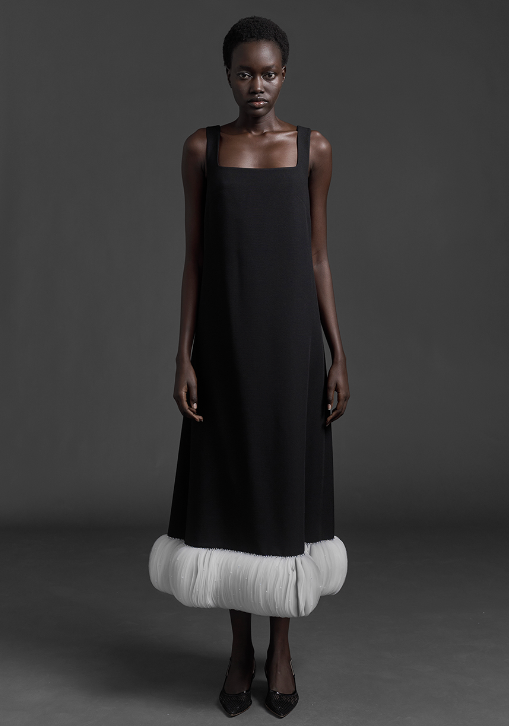 Maxi Ruffled Hemline Dress