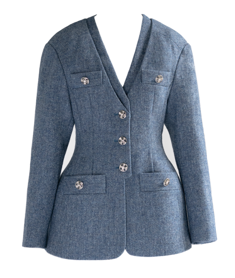 Blue Wool Blazer