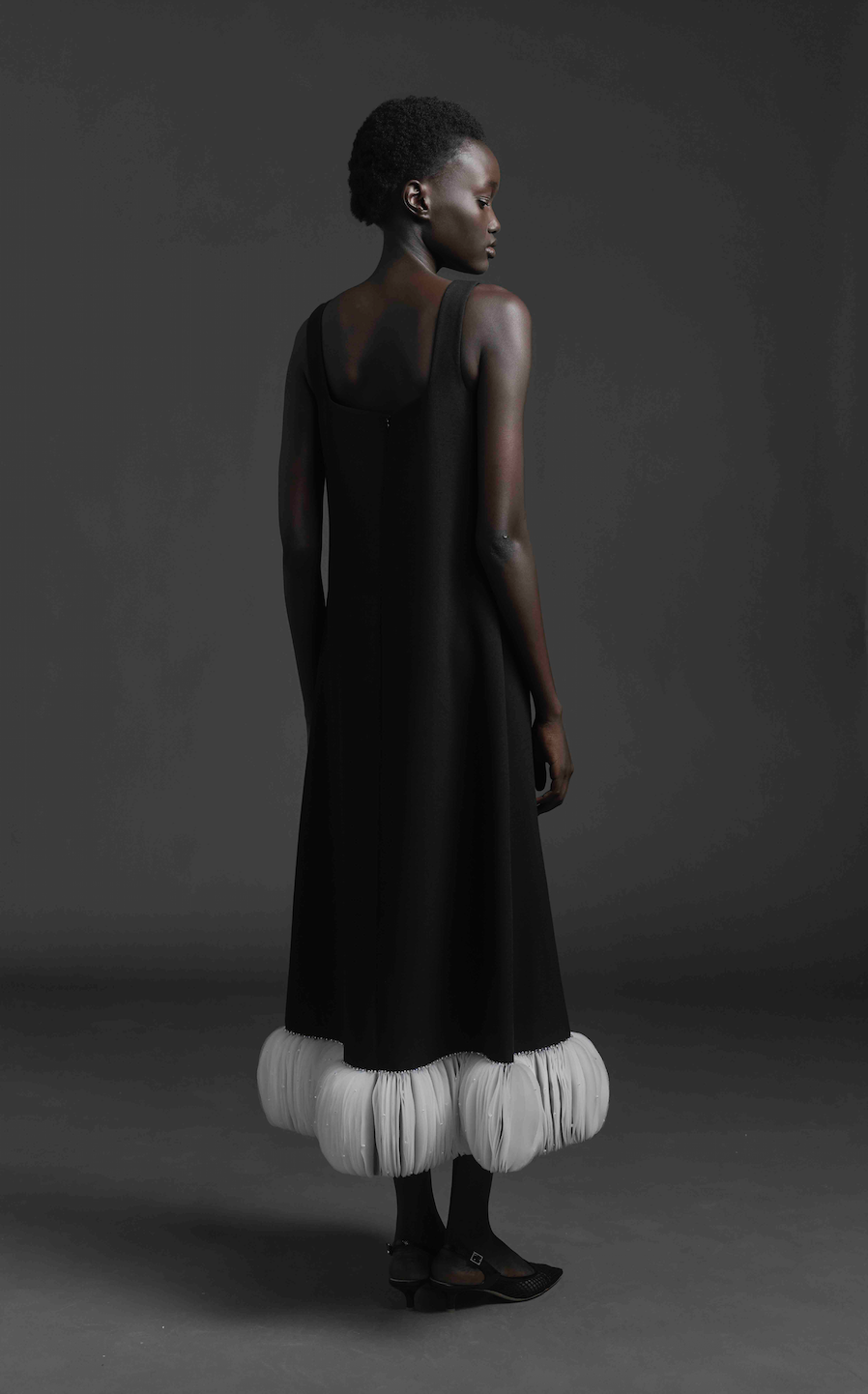 Maxi Ruffled Hemline Dress
