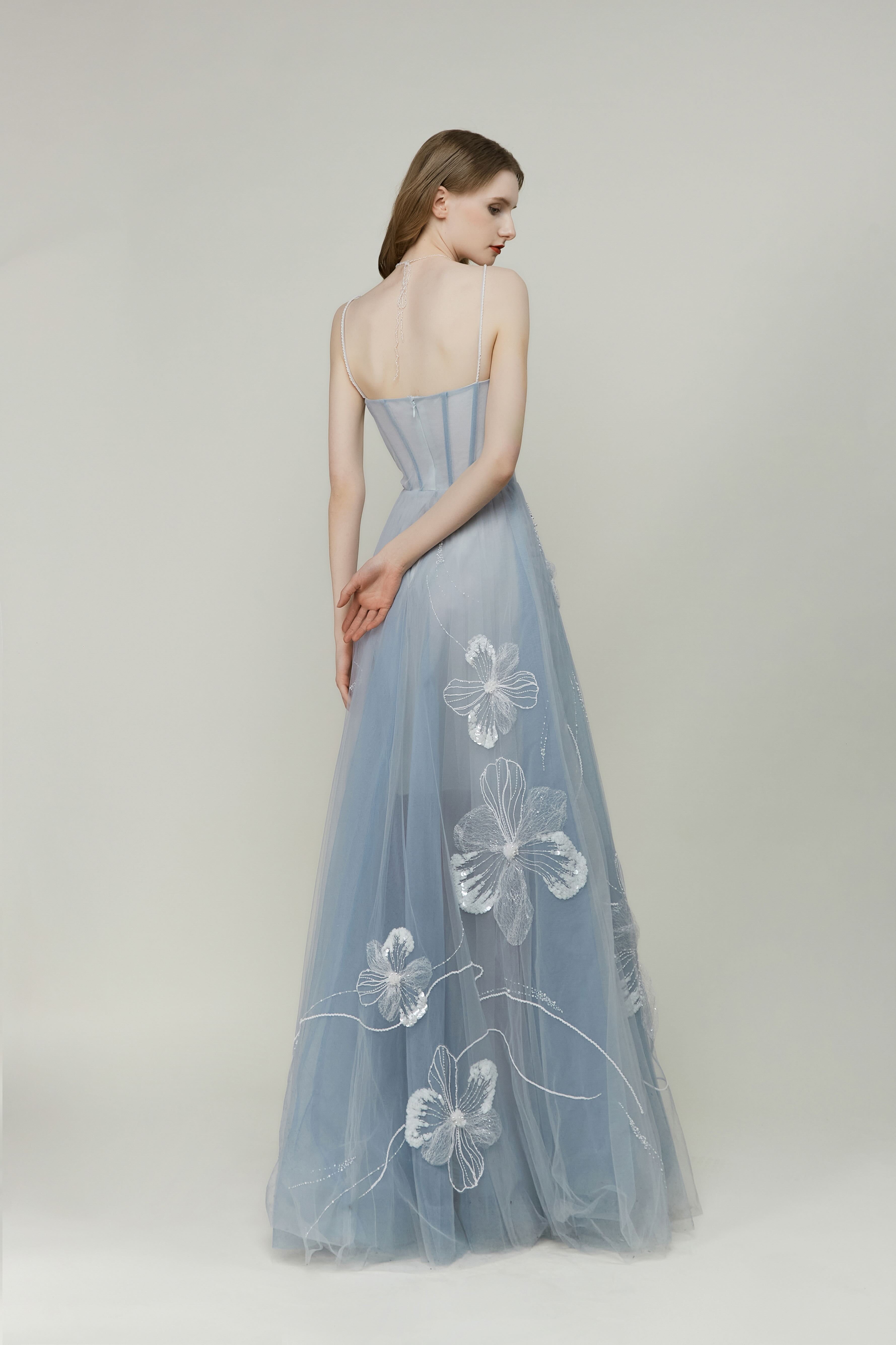 Pastel Blue Corset Dress