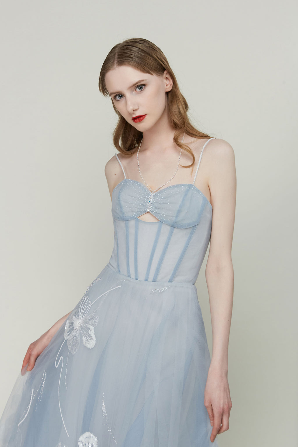 Pastel Blue Corset Dress