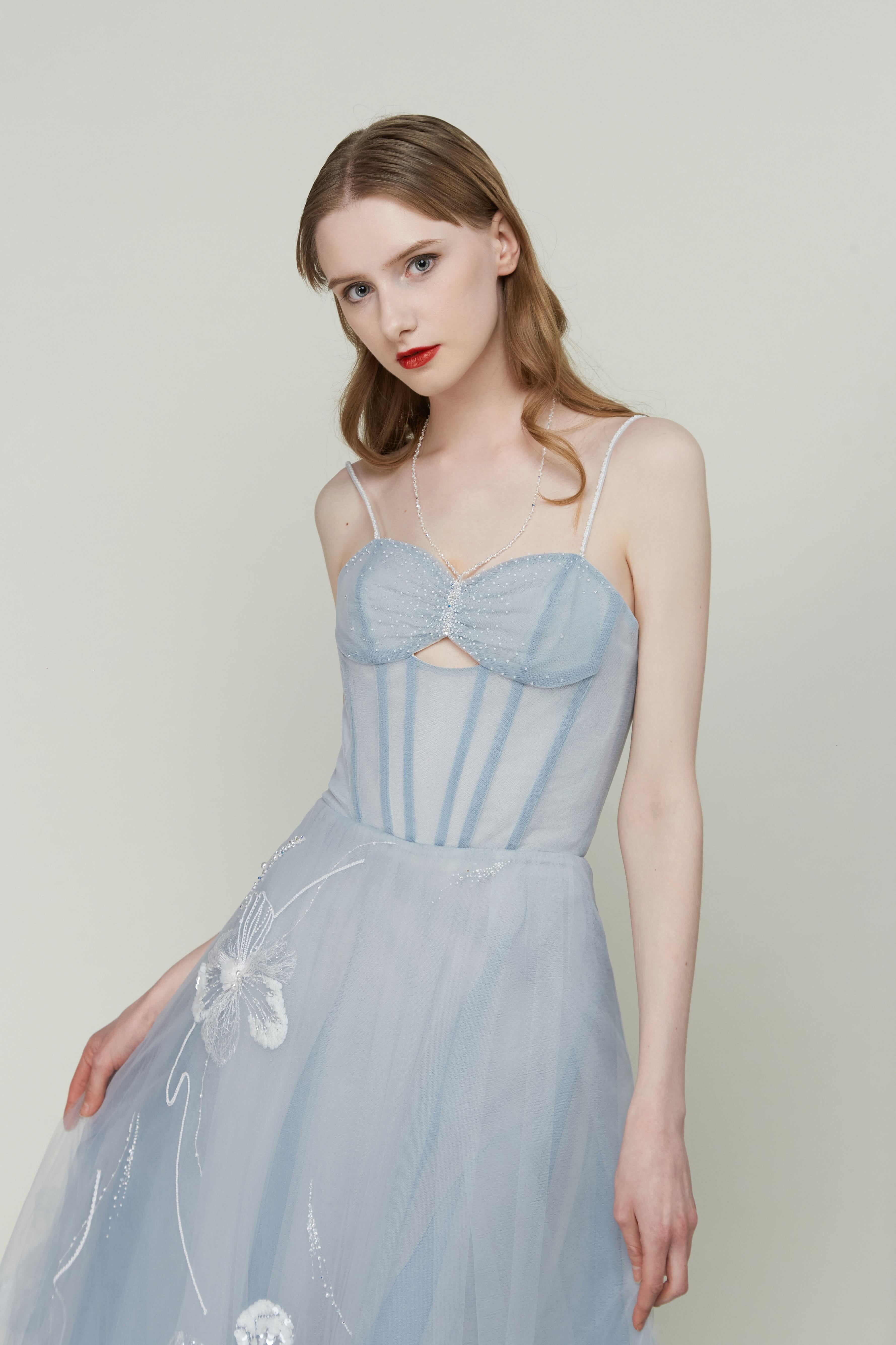 Pastel Blue Corset Dress