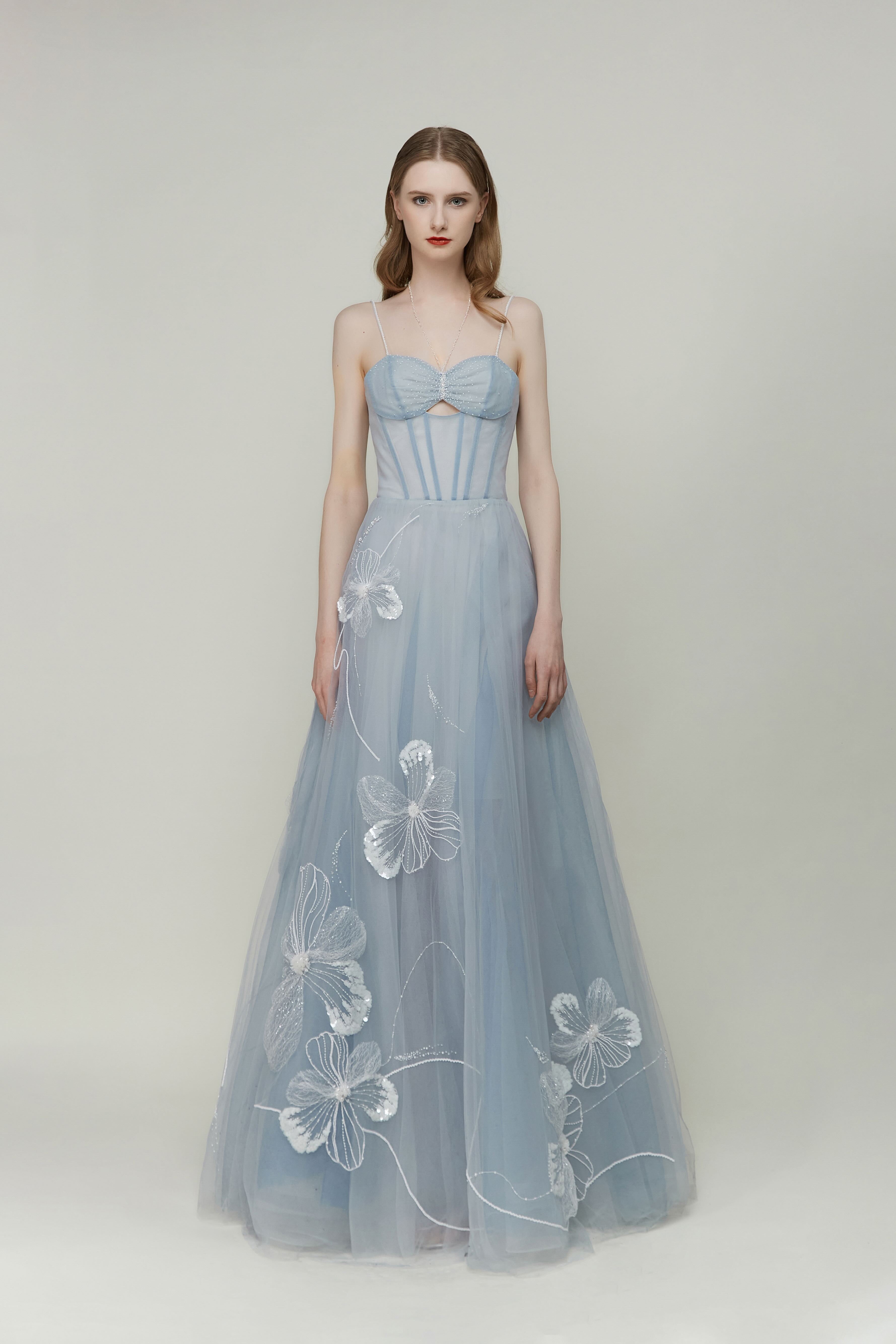 Pastel Blue Corset Dress