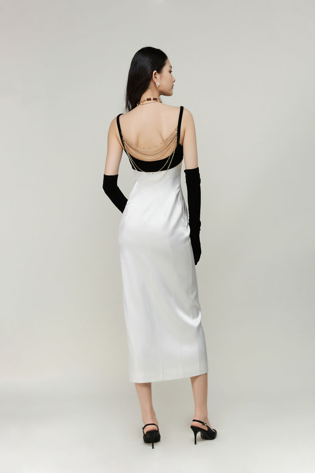 Ivory & Black Cocktail Dress