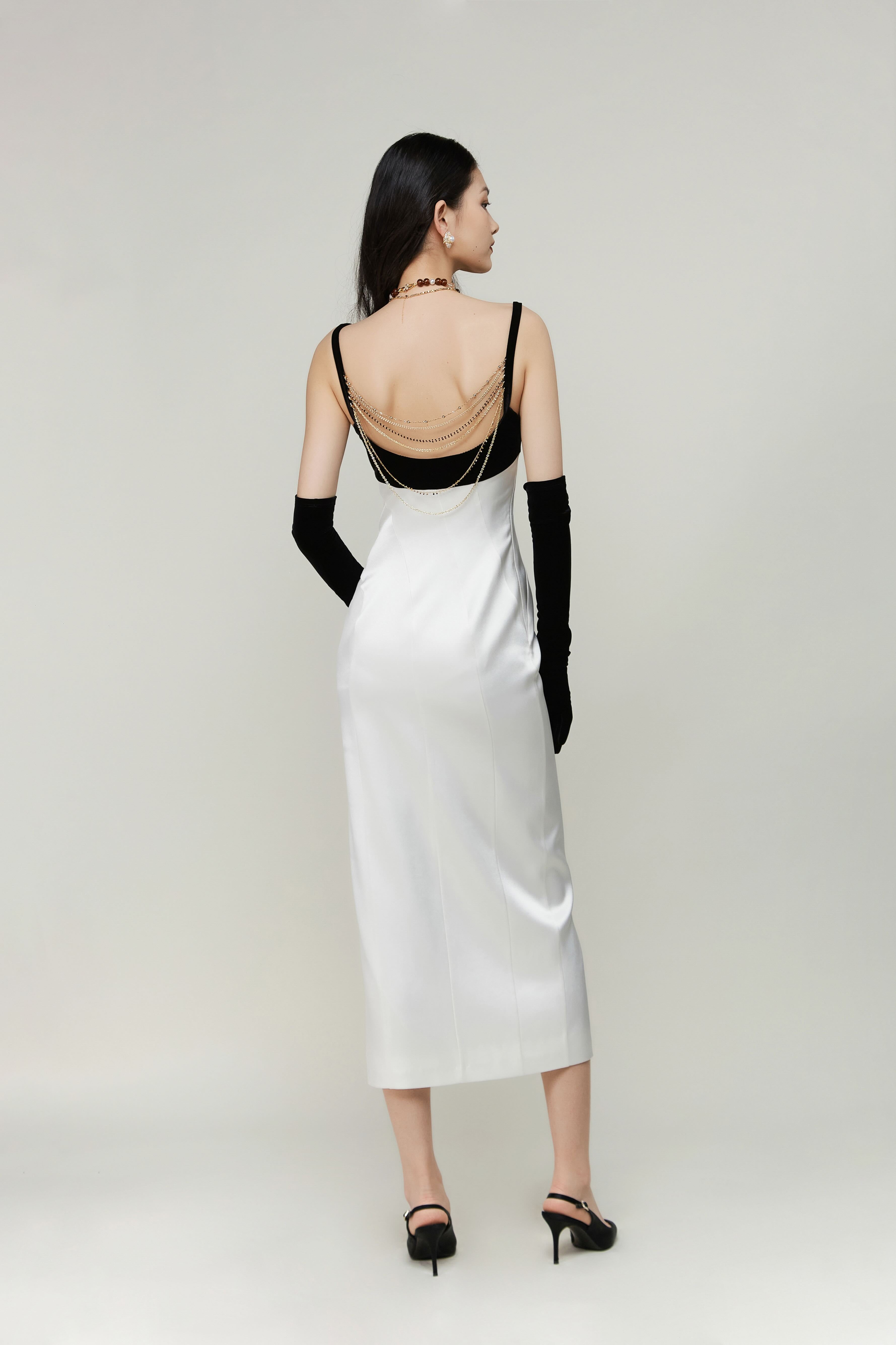 Ivory & Black Cocktail Dress