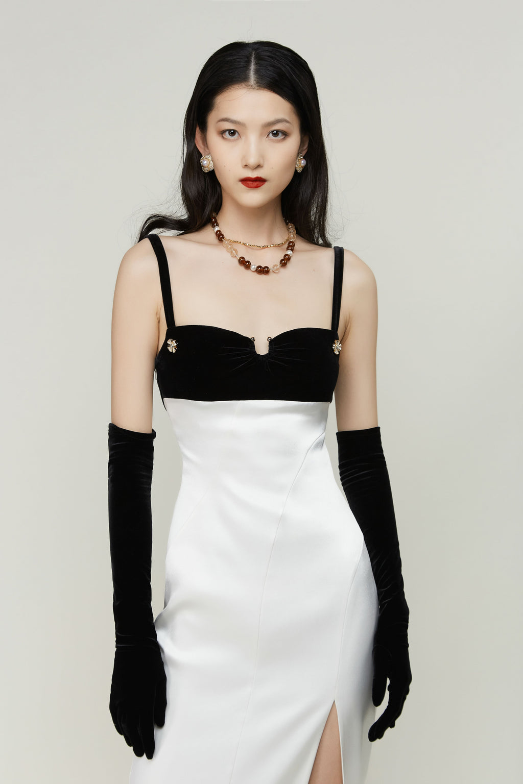 Ivory & Black Cocktail Dress