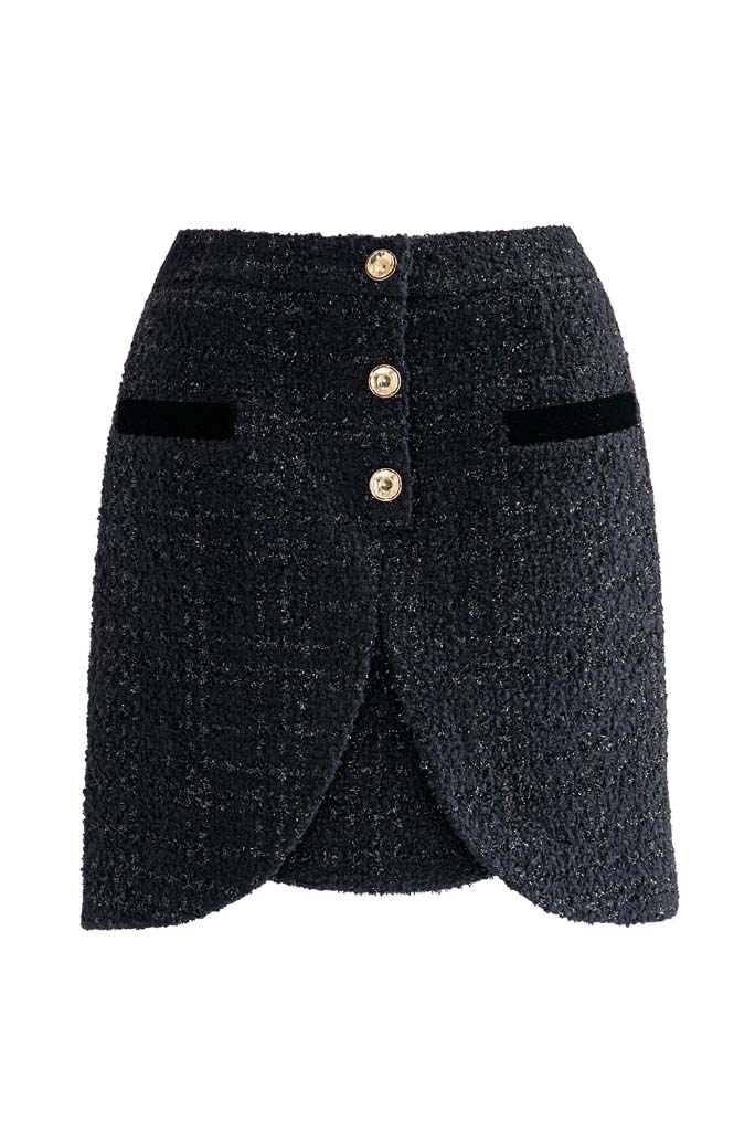 Black Tweed Skirt