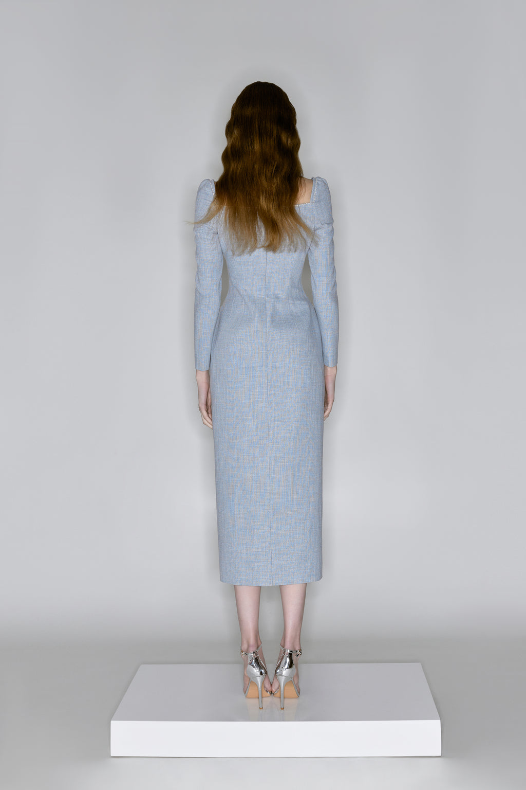 Blue Long Sleeved Dress