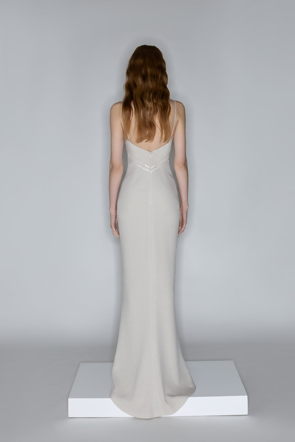 Long Gathered Cream Dress
