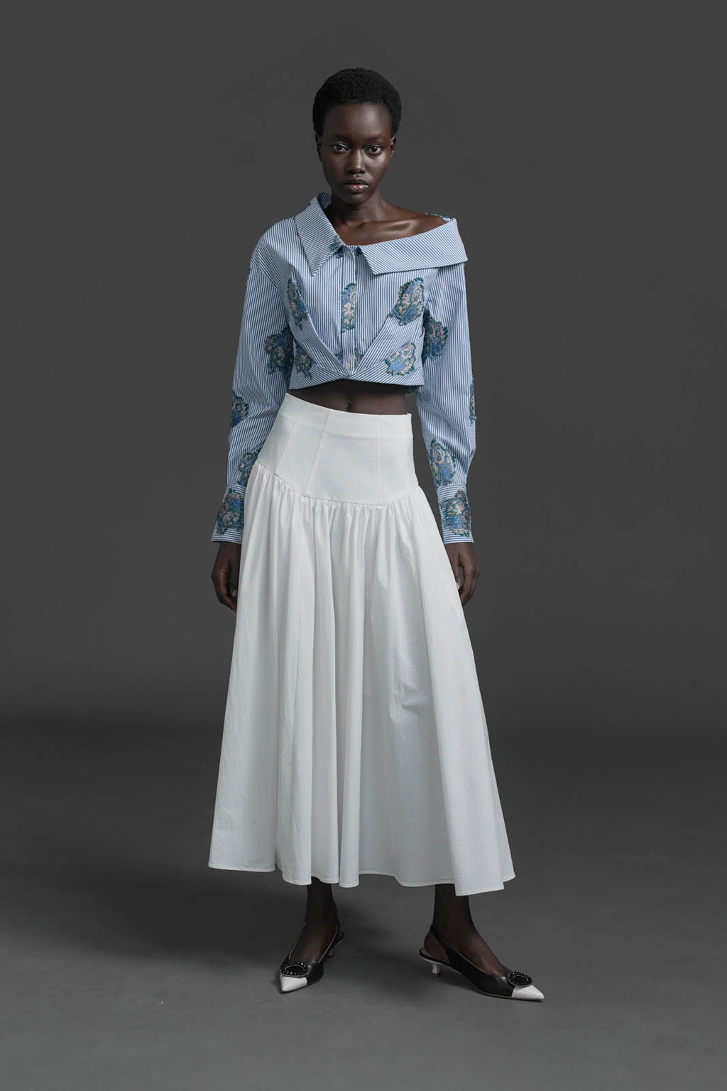 Asymmetric Collared Shirt