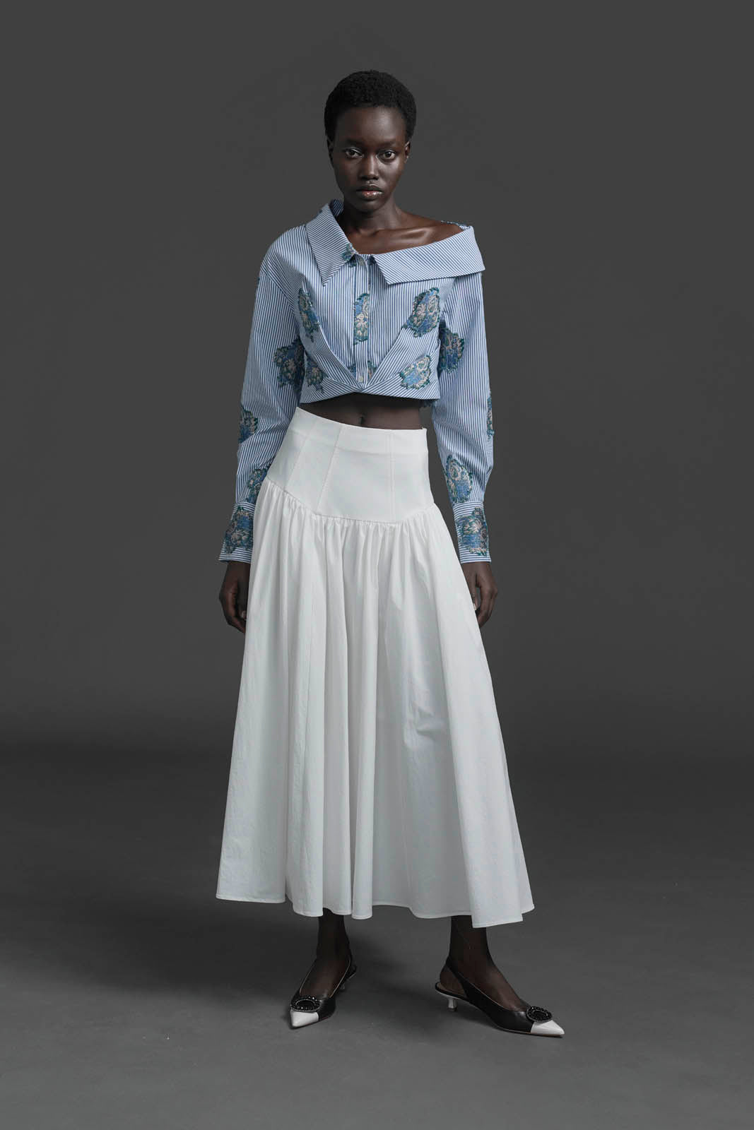 Asymmetric Collared Shirt