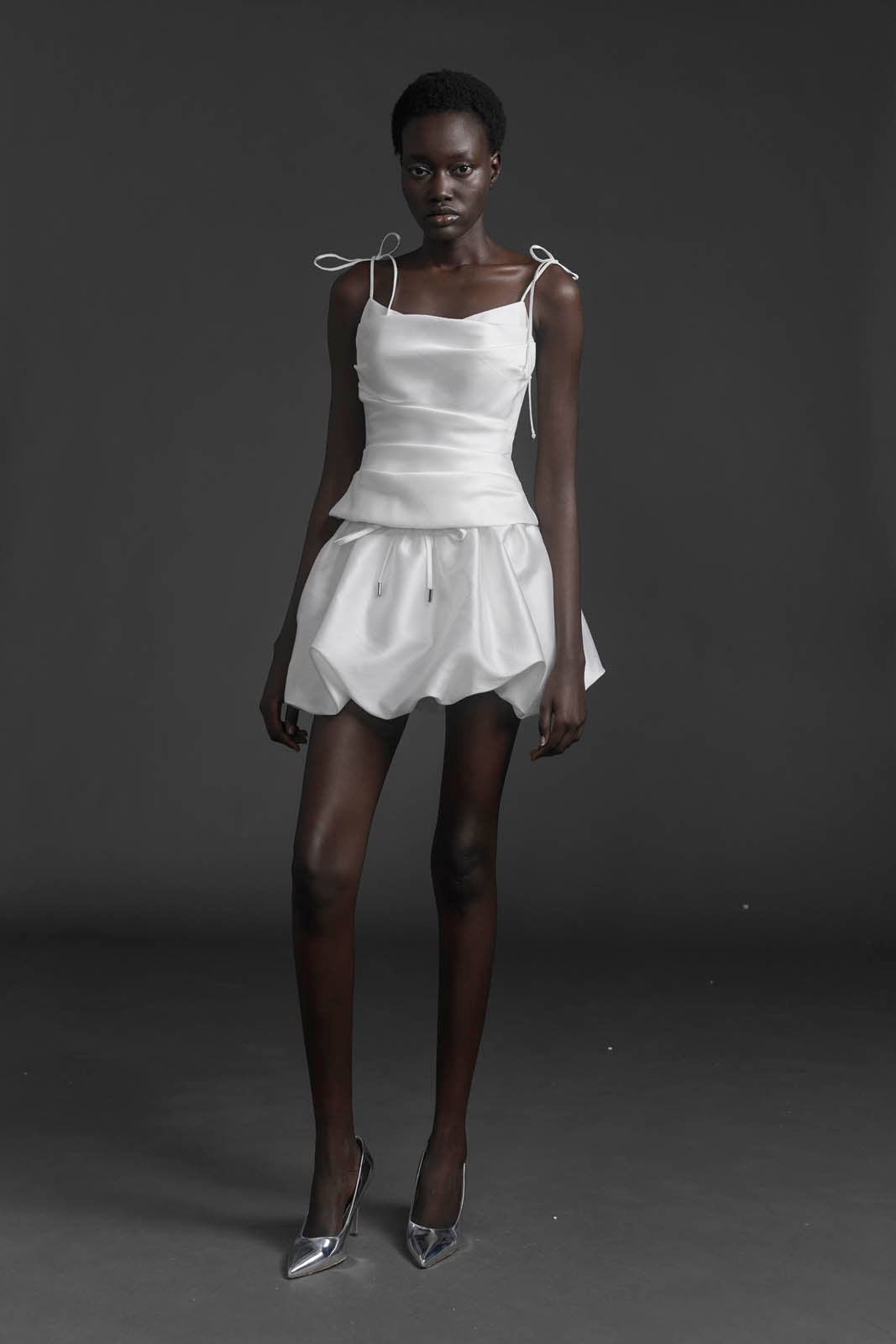 White Ruched Camisole