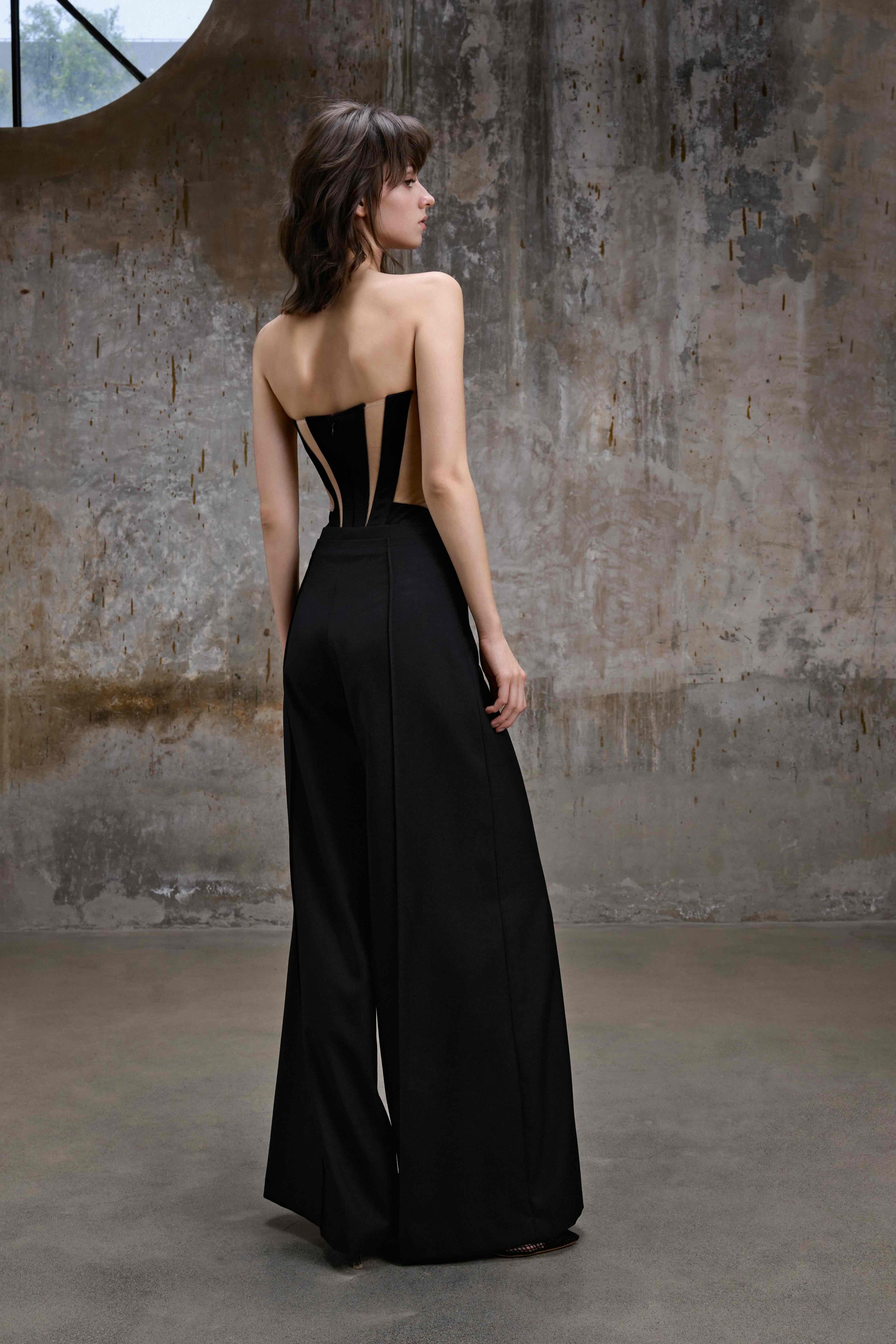 Black Cut-Out Corset Body