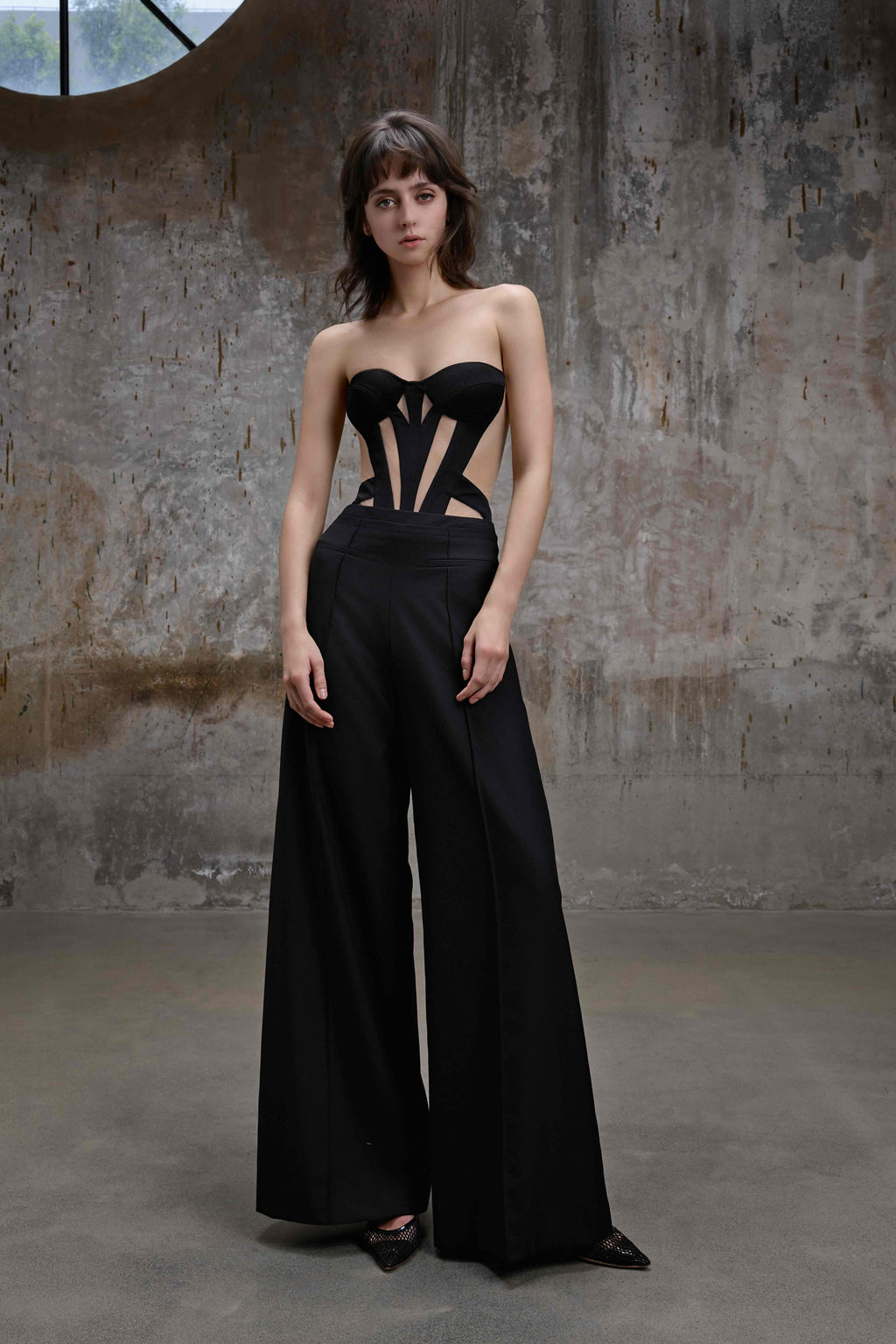 Black Cut-Out Corset Body