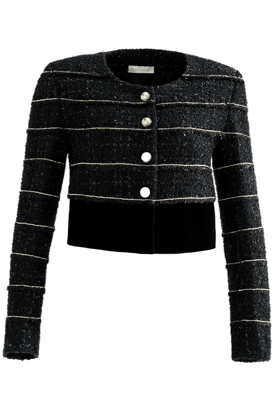 Cropped Black Swarovski Blazer